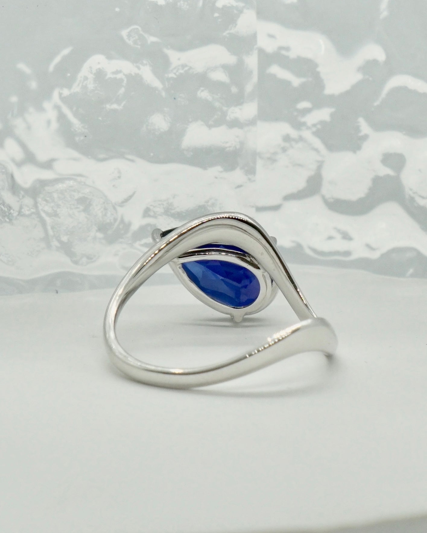 Dark Blue Wave Ring